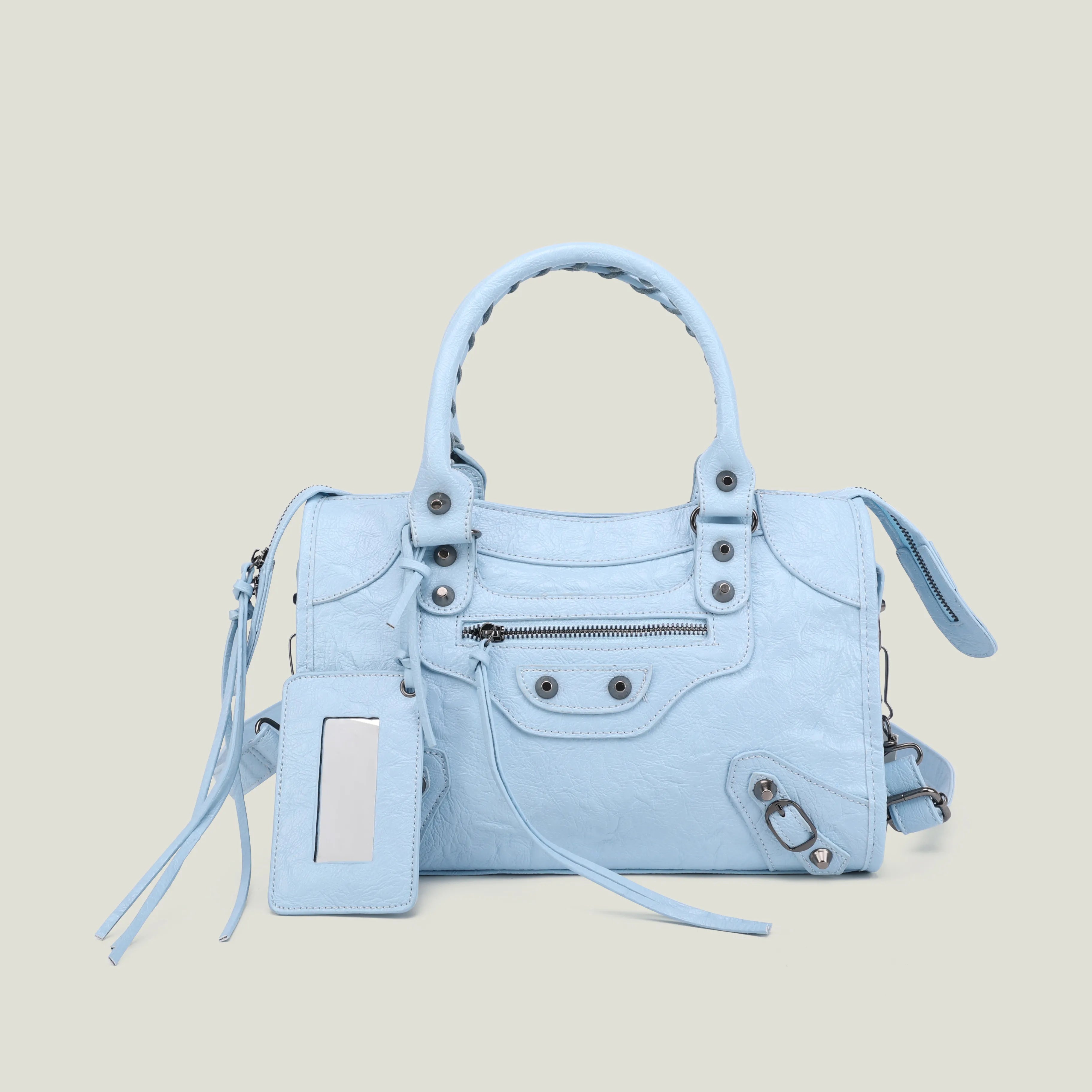Soft-Structured City Shoulder Bag