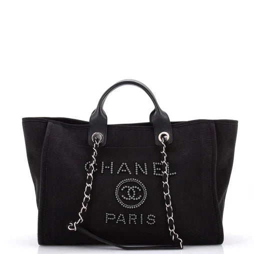 Pearl Chain Canvas Carryall Tote