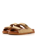 Riviera Raffia Slides (Beige)