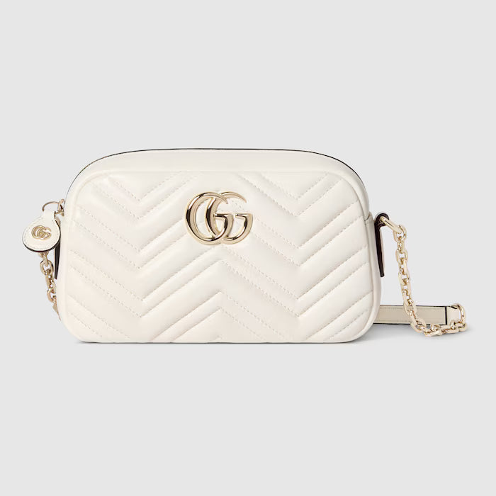 Veloura GG Signature Shoulder Bag White