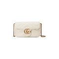 Veloura Marmont GG Mini Crossbody Bag White