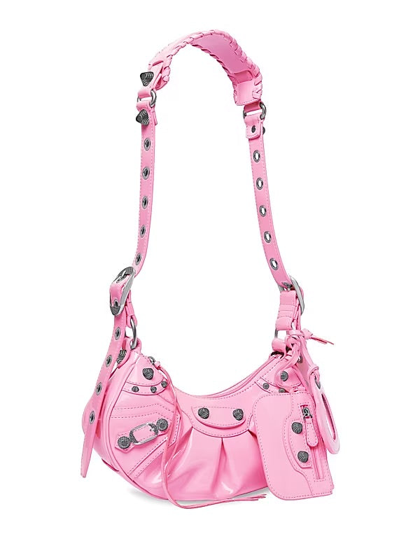 Studded Curve Shoulder Bag