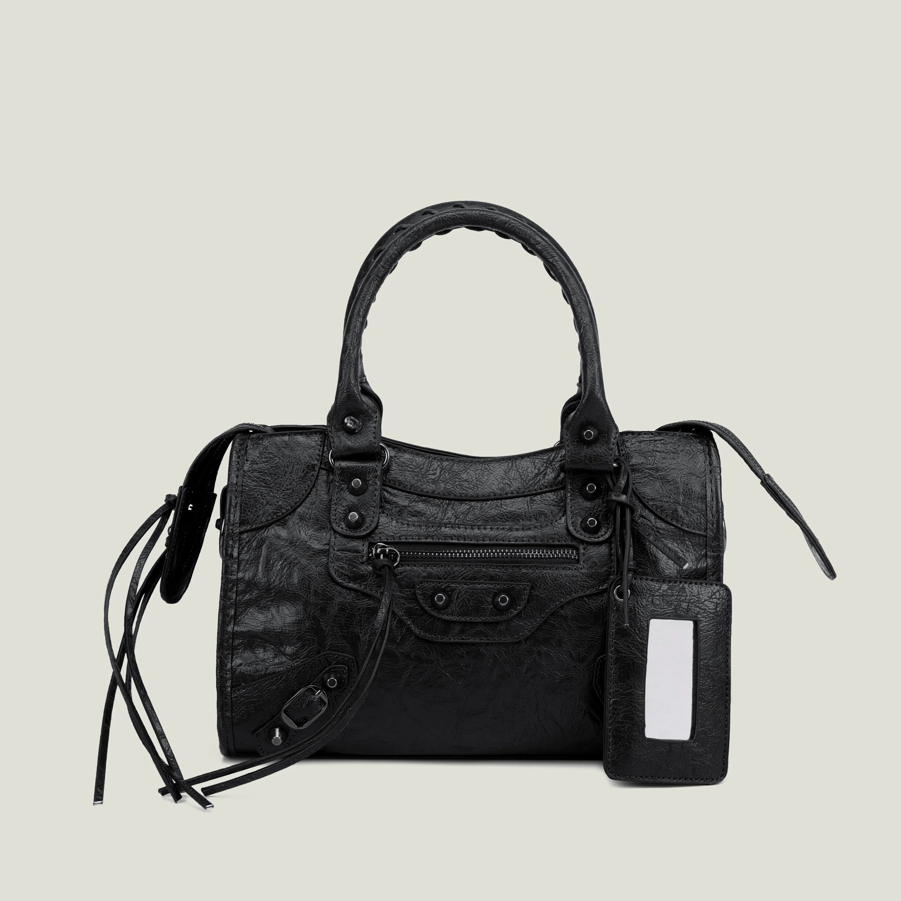 Soft-Structured City Shoulder Bag