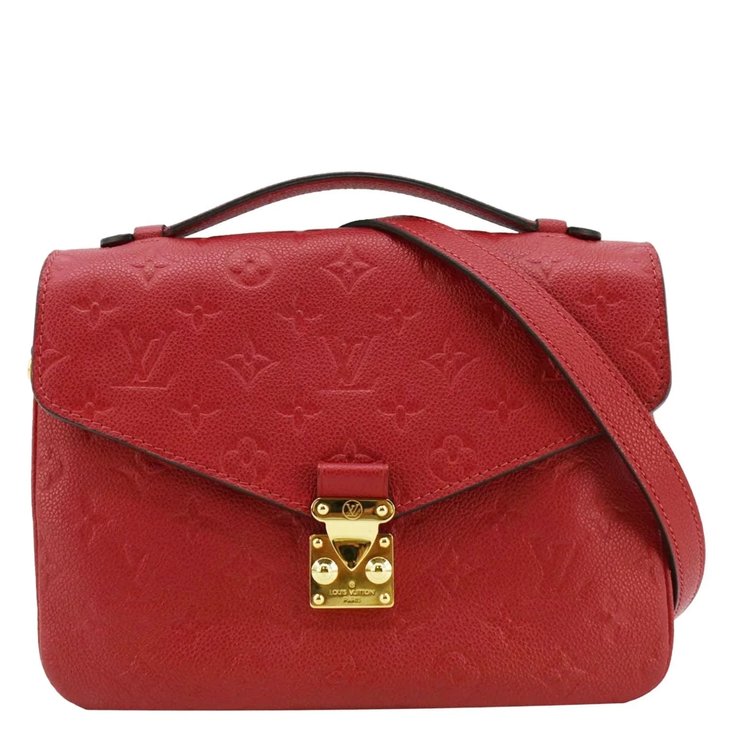 Monogram Lock Shoulder Bag (Red)