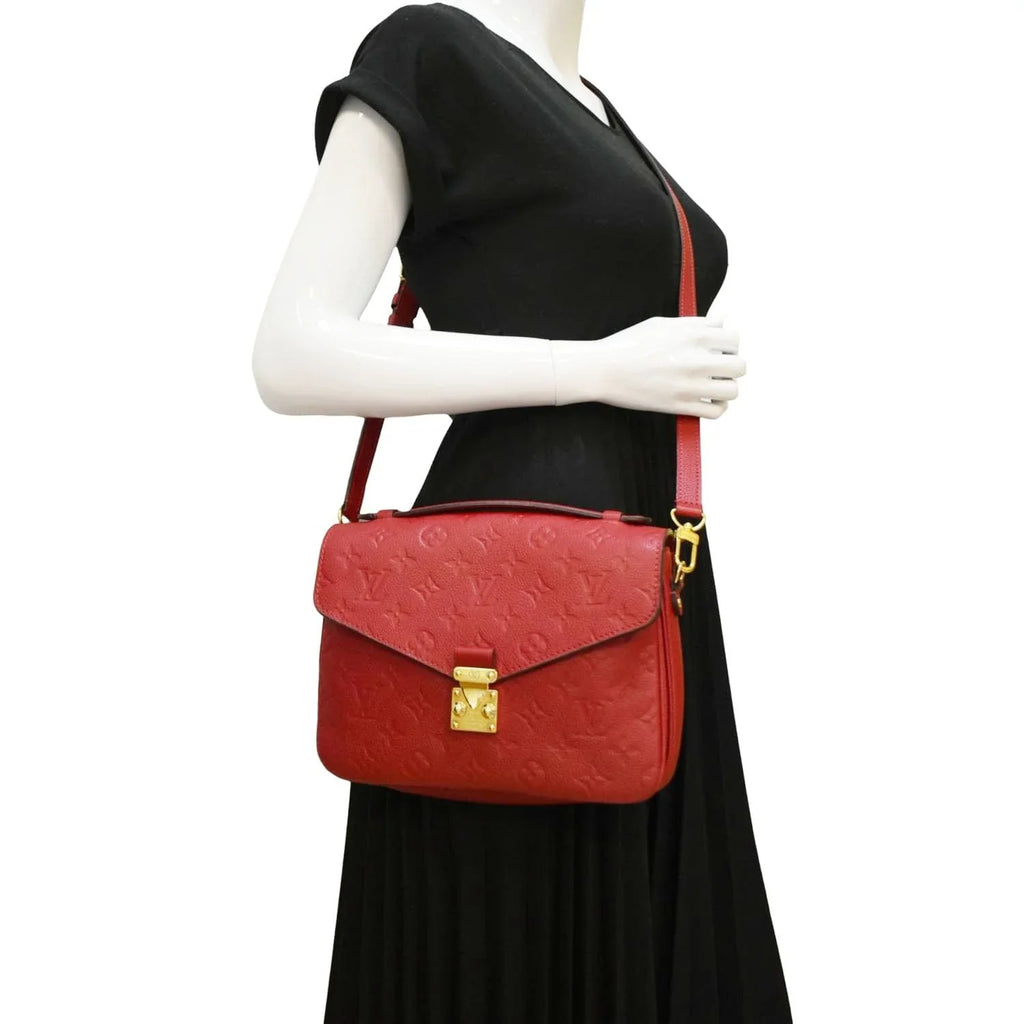 Monogram Lock Shoulder Bag (Red)