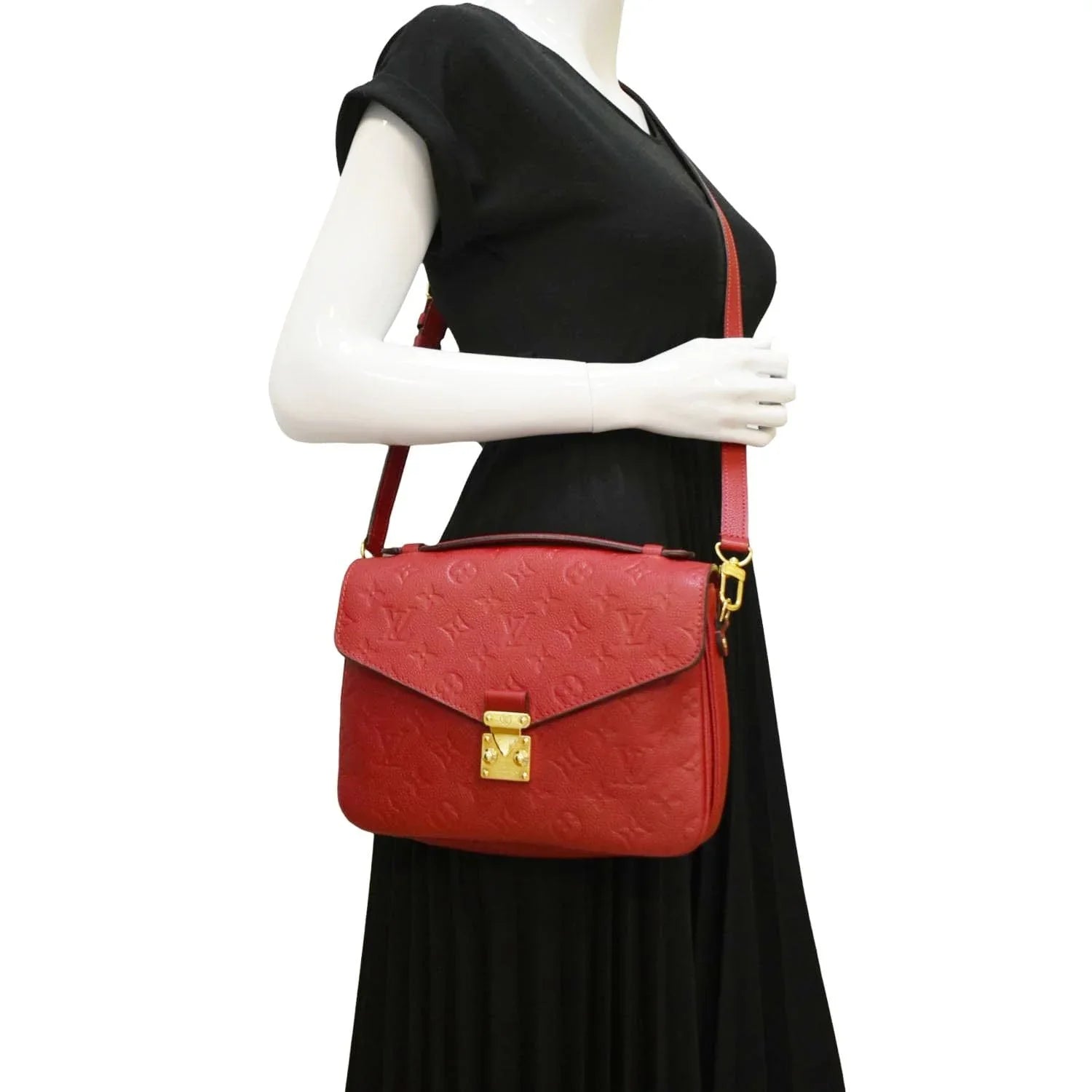 Monogram Lock Shoulder Bag (Red)