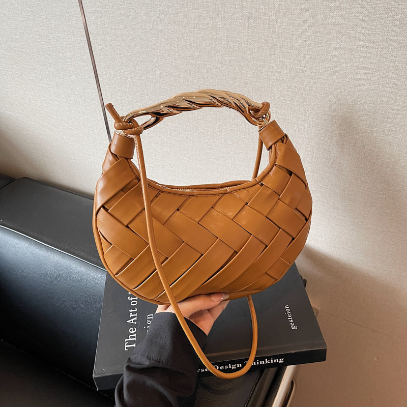 Woven Crescent Luxe Bag