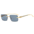 Leopard Luxe Rimless Sunglasses