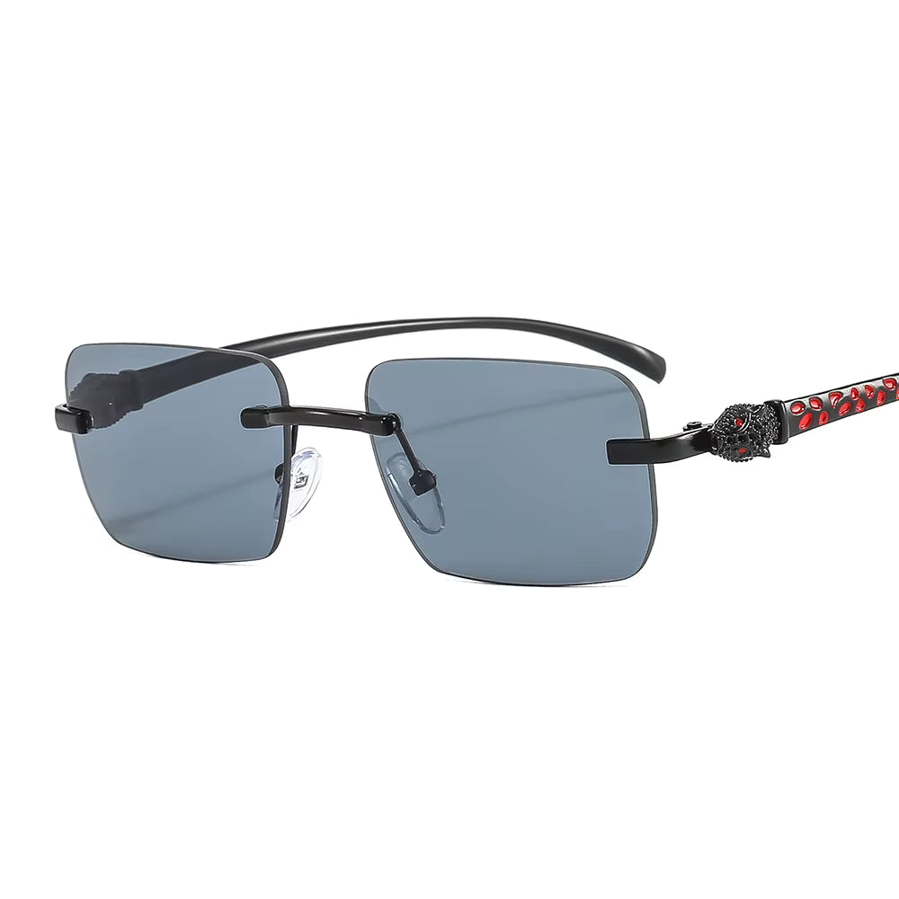 Leopard Luxe Rimless Sunglasses