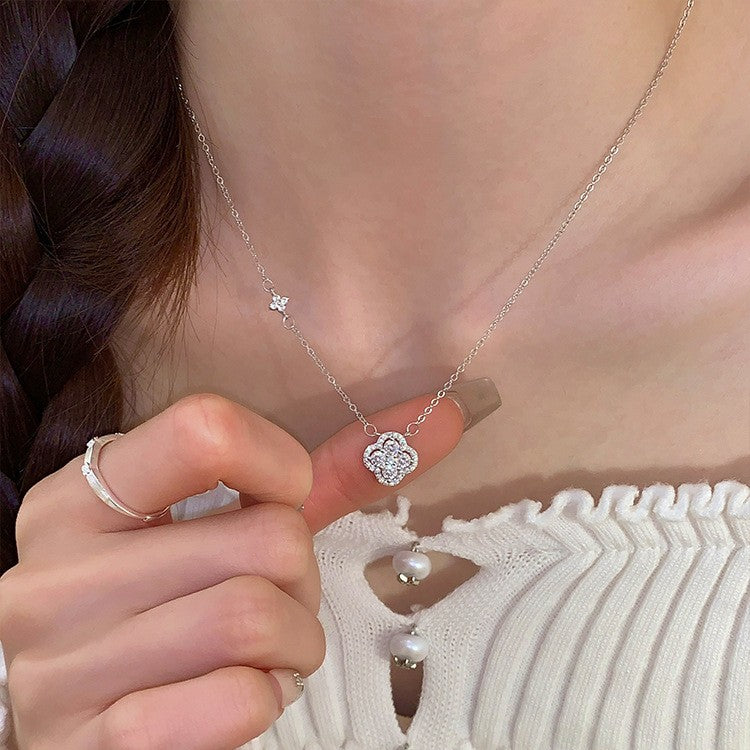 Clover Sparkle S925 Silver Necklace