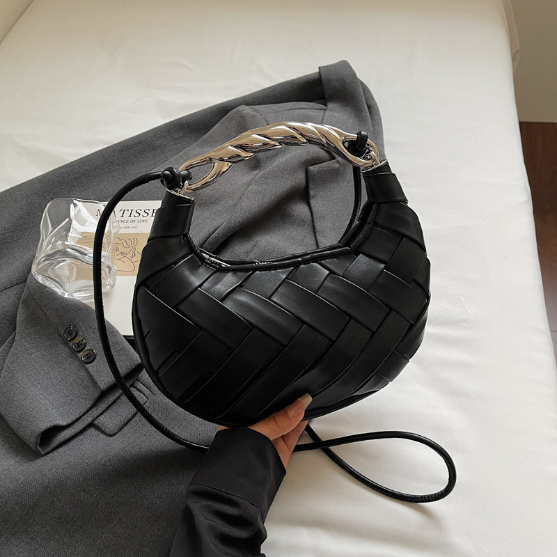 Woven Crescent Luxe Bag