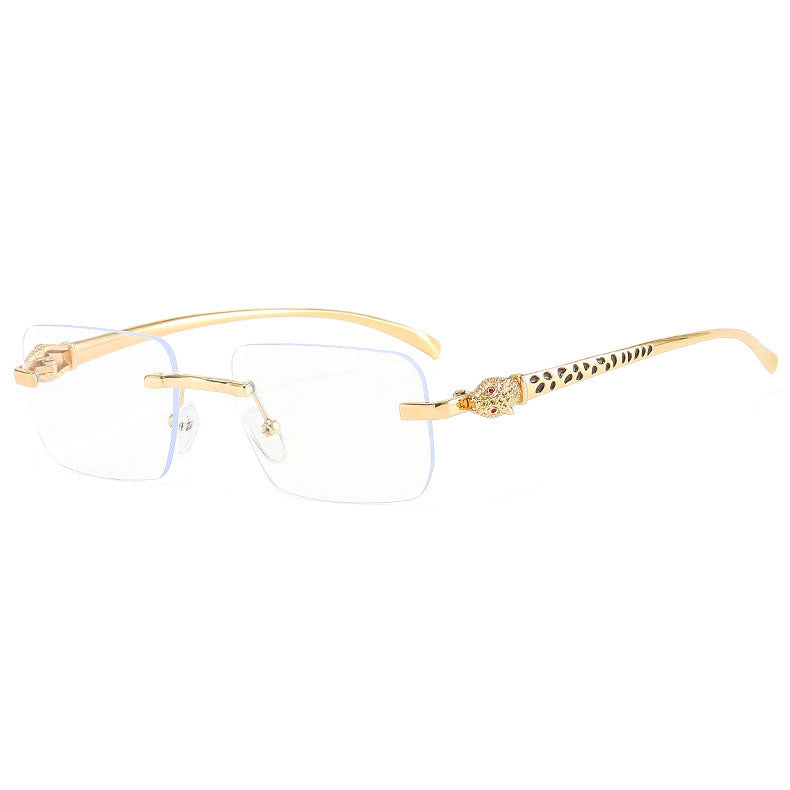 Leopard Luxe Rimless Sunglasses