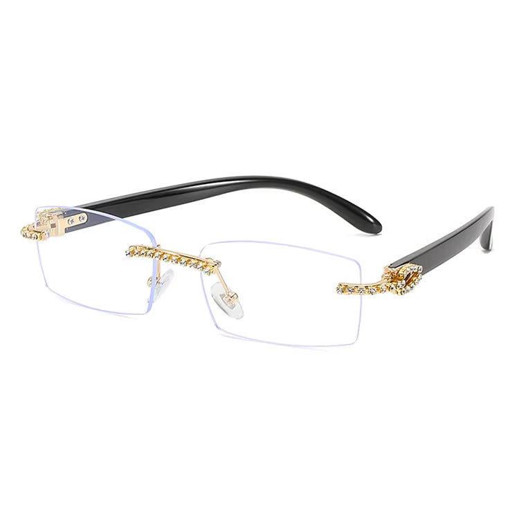 Diamond Luxe Rimless Sunglasses