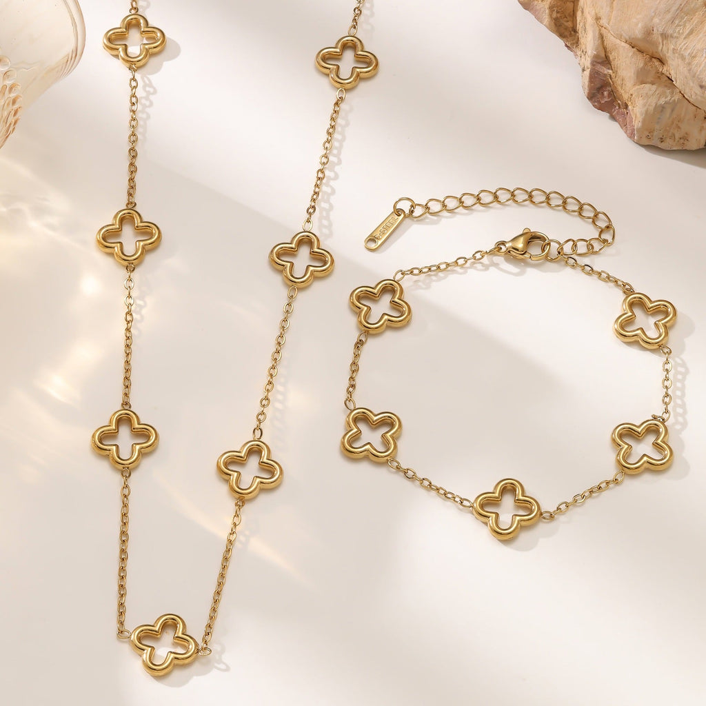 Luxe Clover Necklace & Bracelet