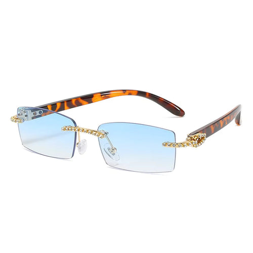 Diamond Luxe Rimless Sunglasses