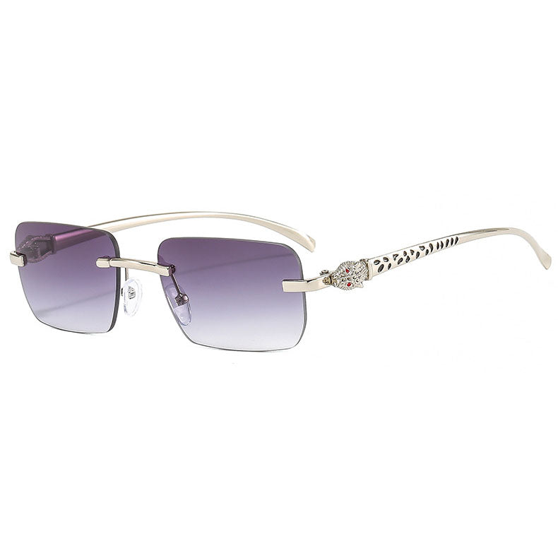 Leopard Luxe Rimless Sunglasses