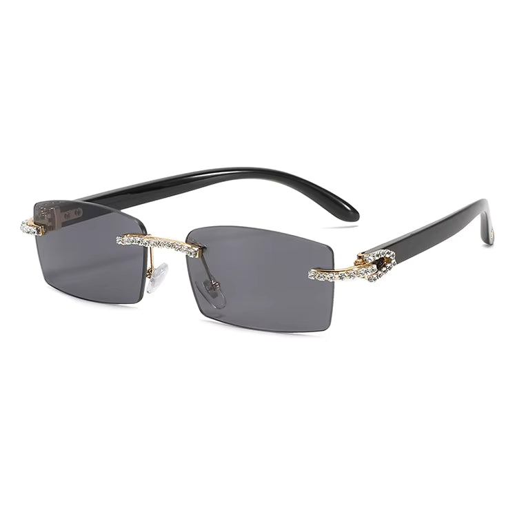 Diamond Luxe Rimless Sunglasses