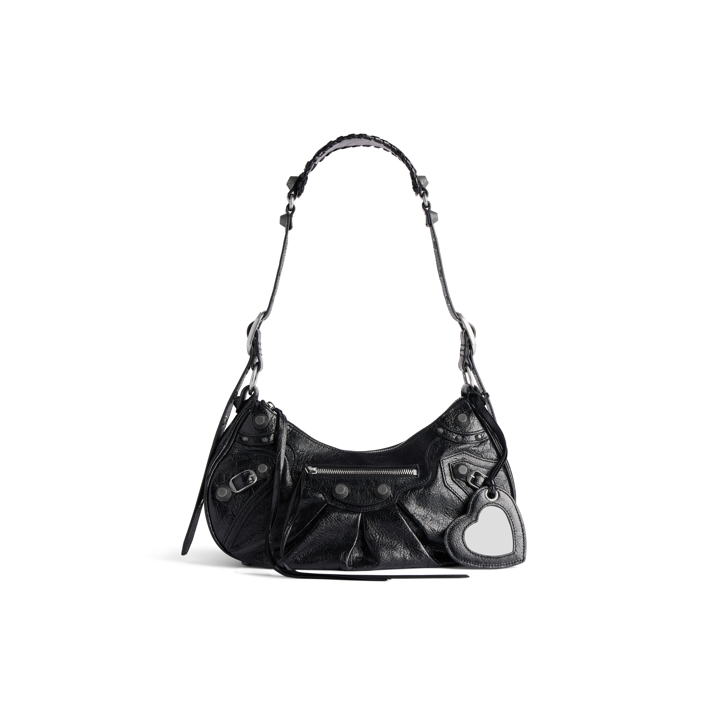 Studded Curve Shoulder Bag