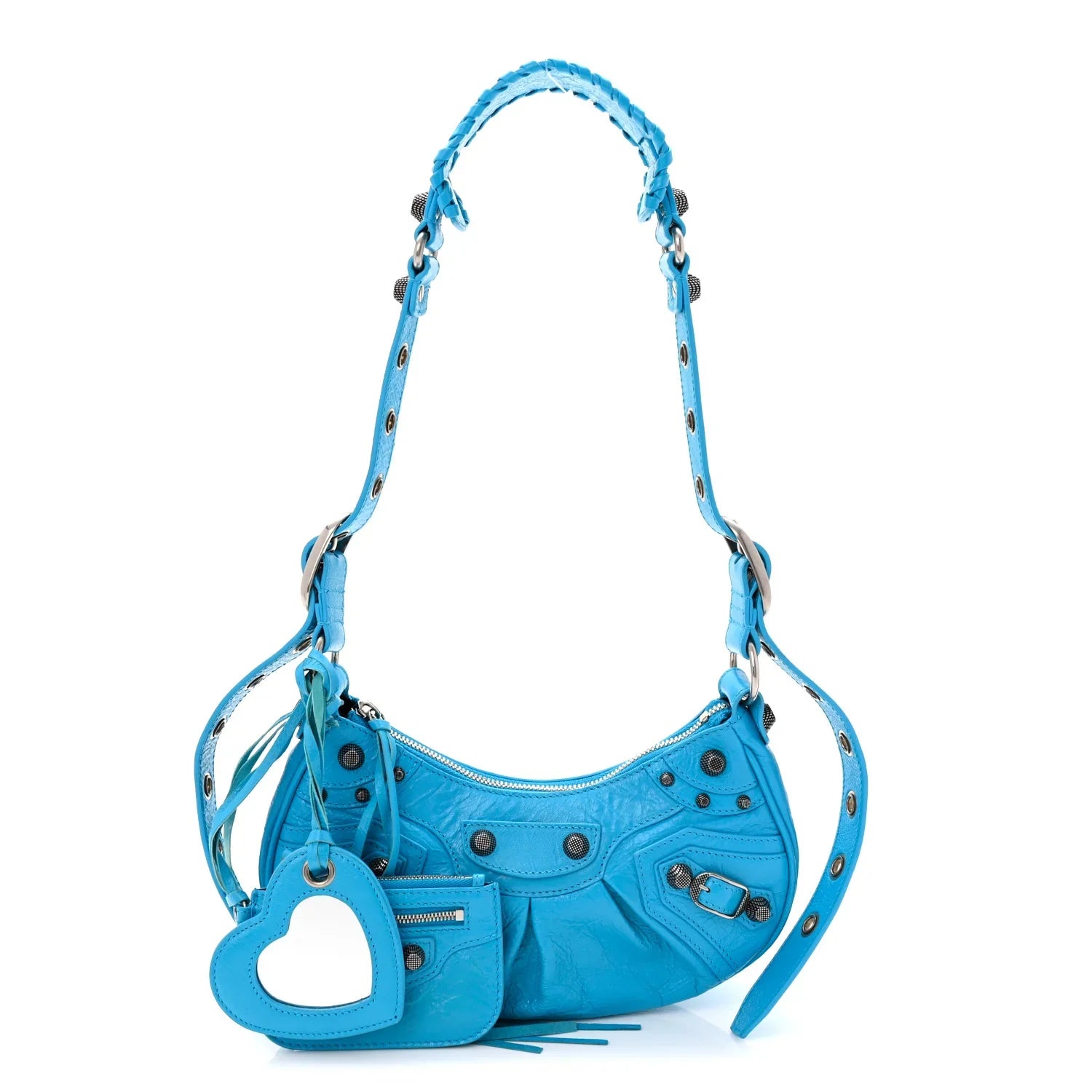 Studded Curve Shoulder Bag