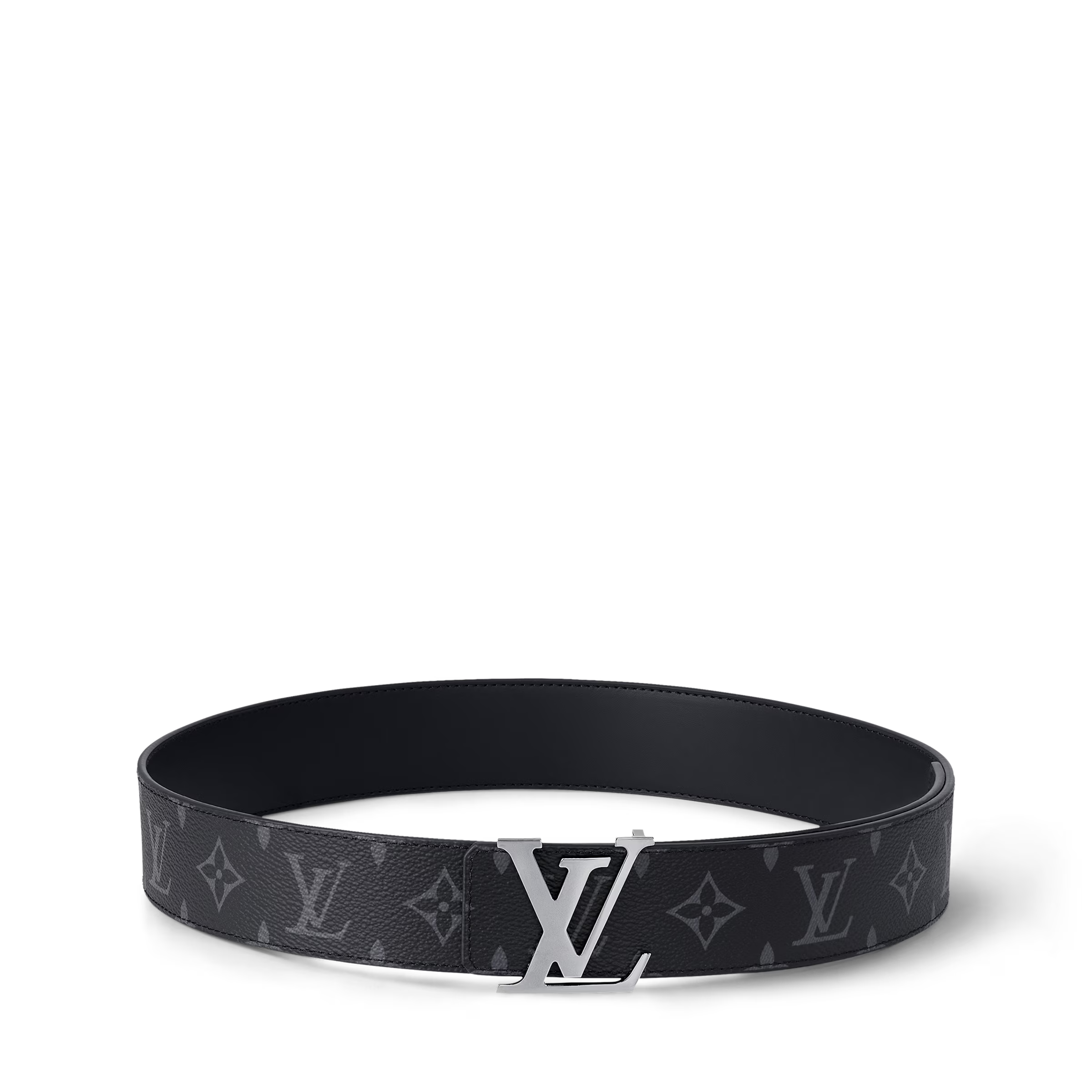 Noir Monogram Edge Belt