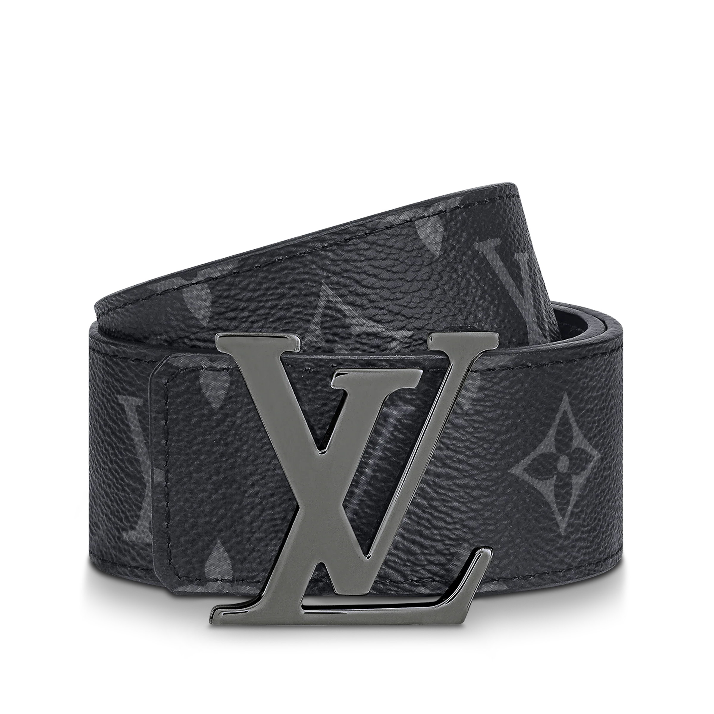 Noir Monogram Edge Belt