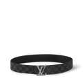Noir Monogram Edge Belt