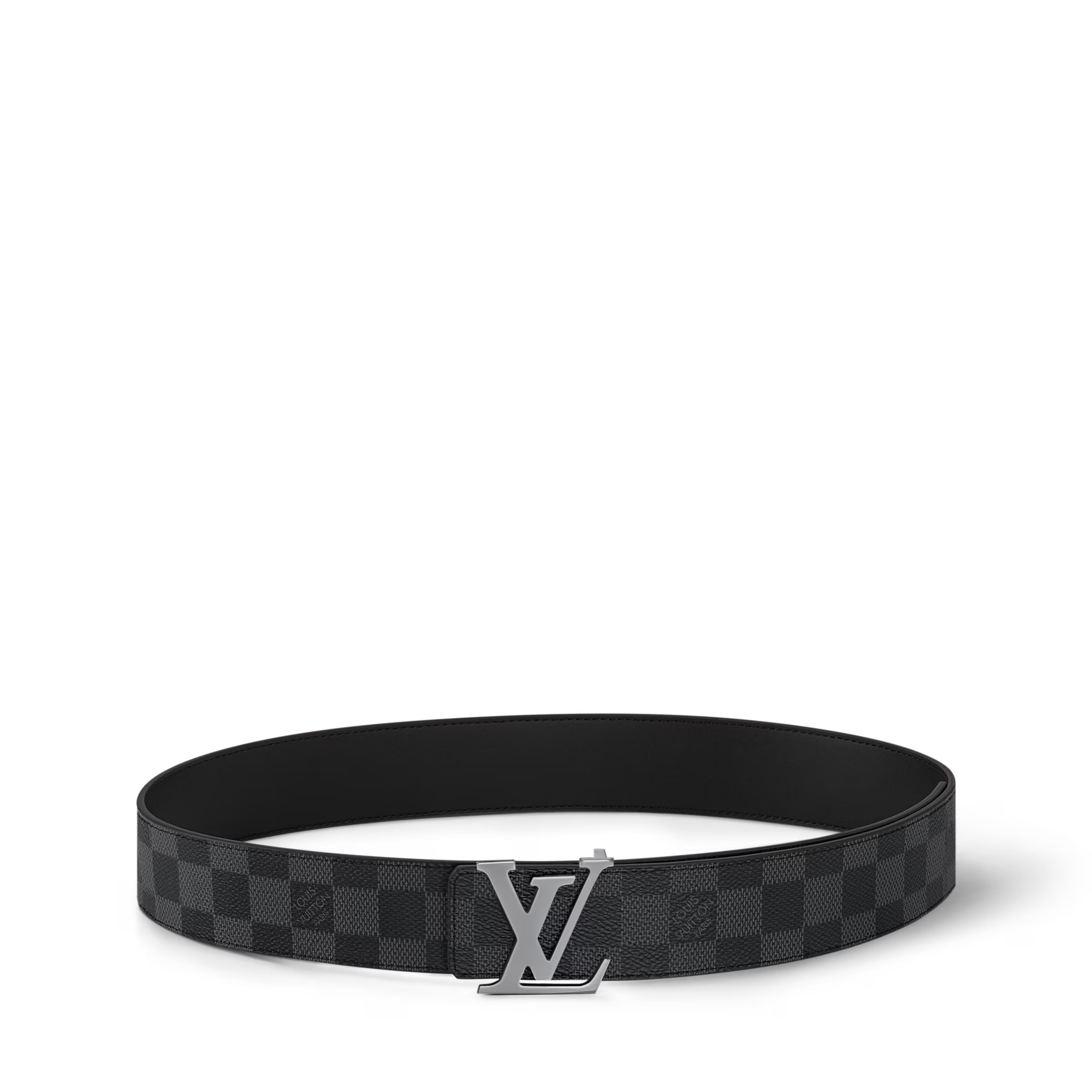 Noir Monogram Edge Belt