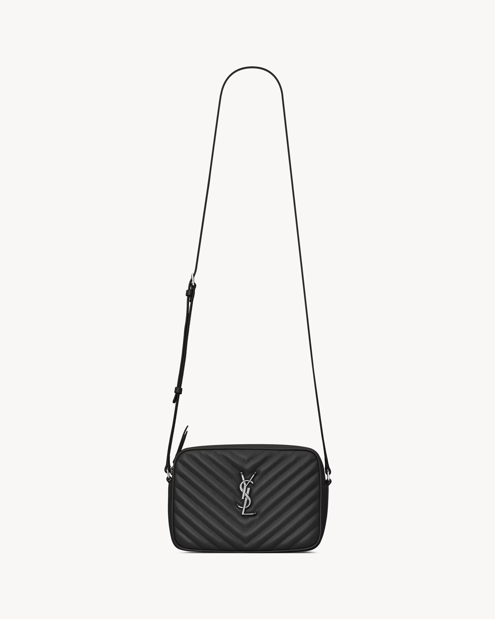 Ravelle Quilted Shoulder Bag (Black/ Silver Logo)