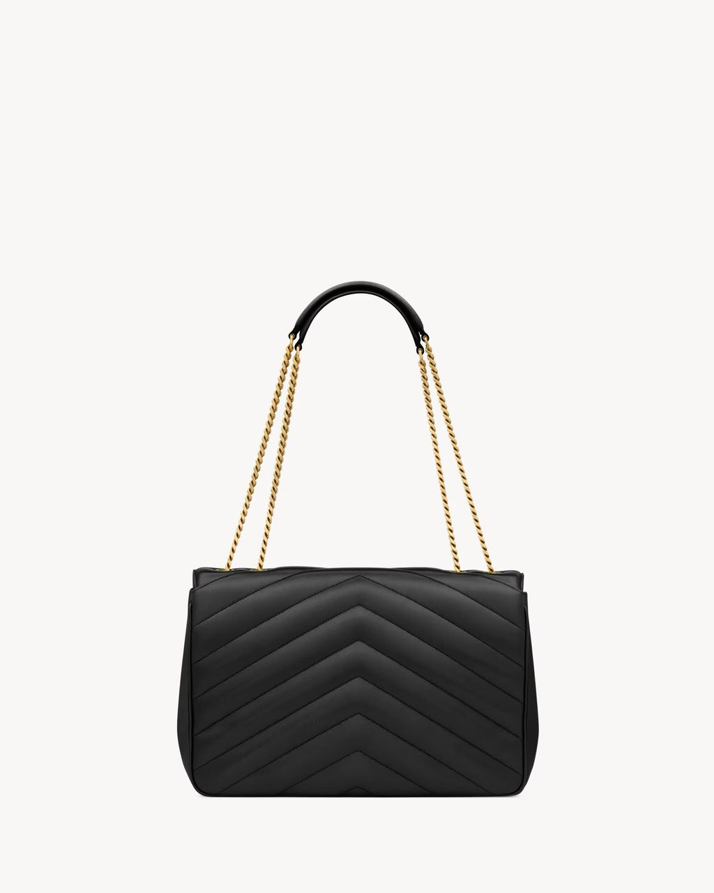 Nouvelle Quilted Shoulder Bag 31 CM (Black Gold Logo)