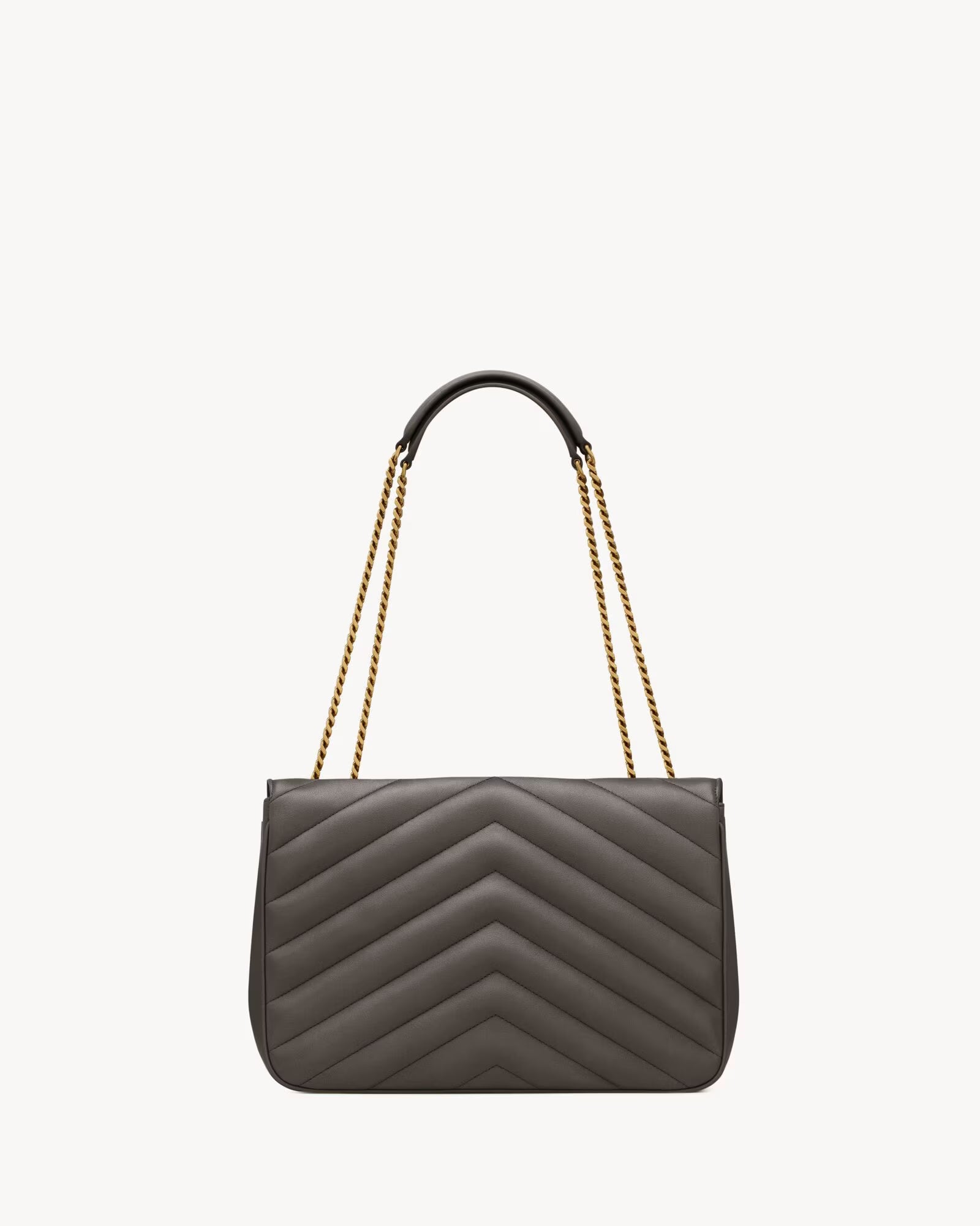 Nouvelle Quilted Shoulder Bag 31 CM (Gray Gold Logo)