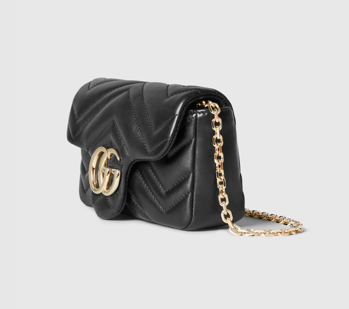 Veloura Marmont GG Mini Crossbody Bag Black