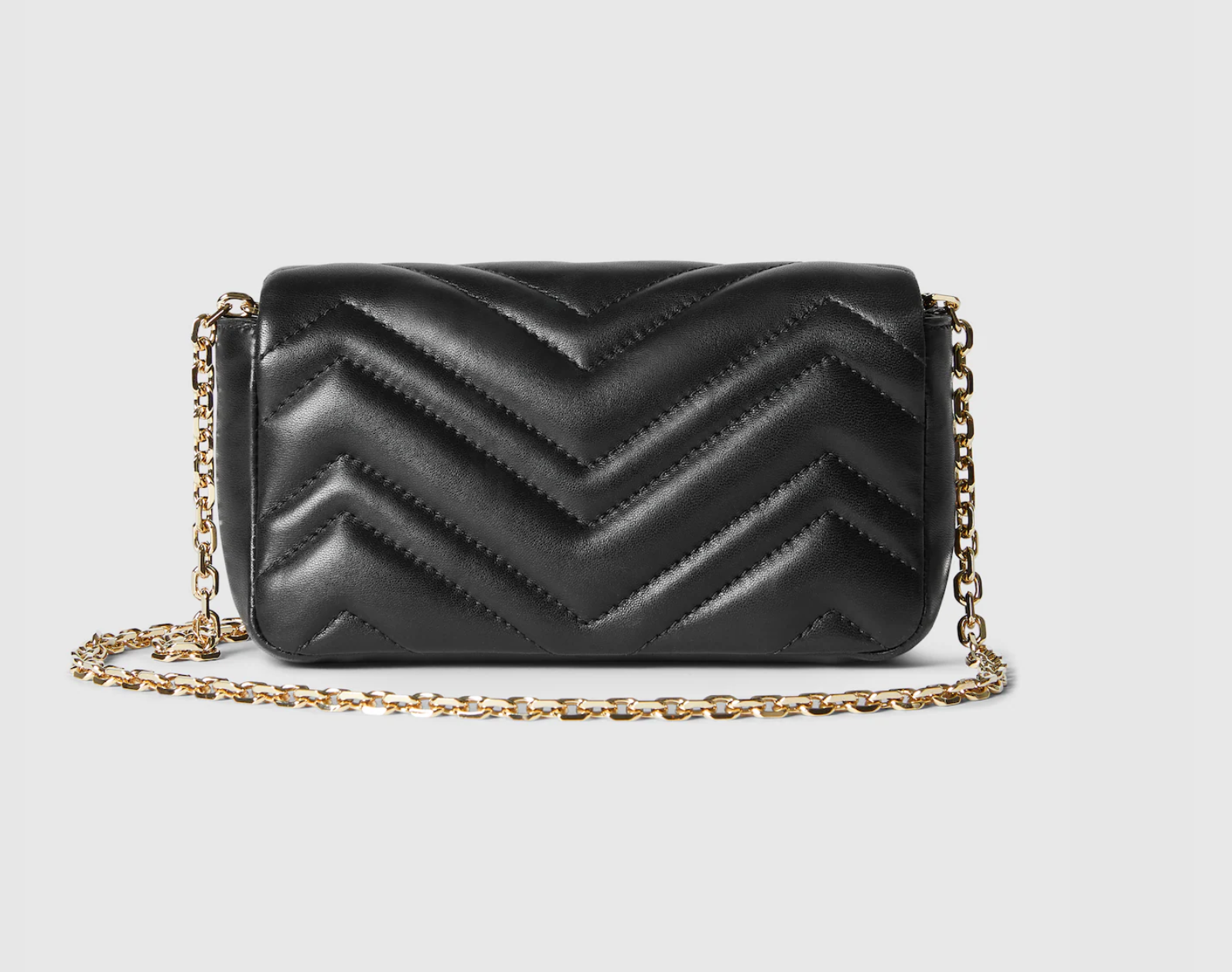 Veloura Marmont GG Mini Crossbody Bag Black