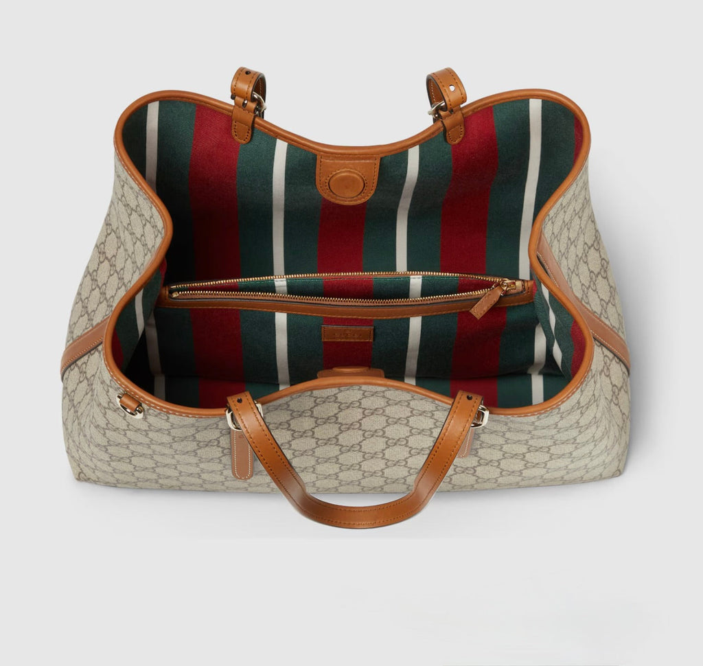 Velmara Signature Tote (Beige/Brown)