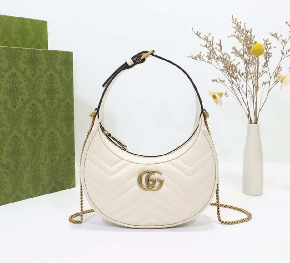 Celeste Quilted Crescent Shoulder Bag