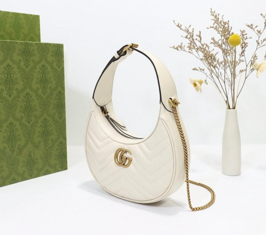 Celeste Quilted Crescent Shoulder Bag