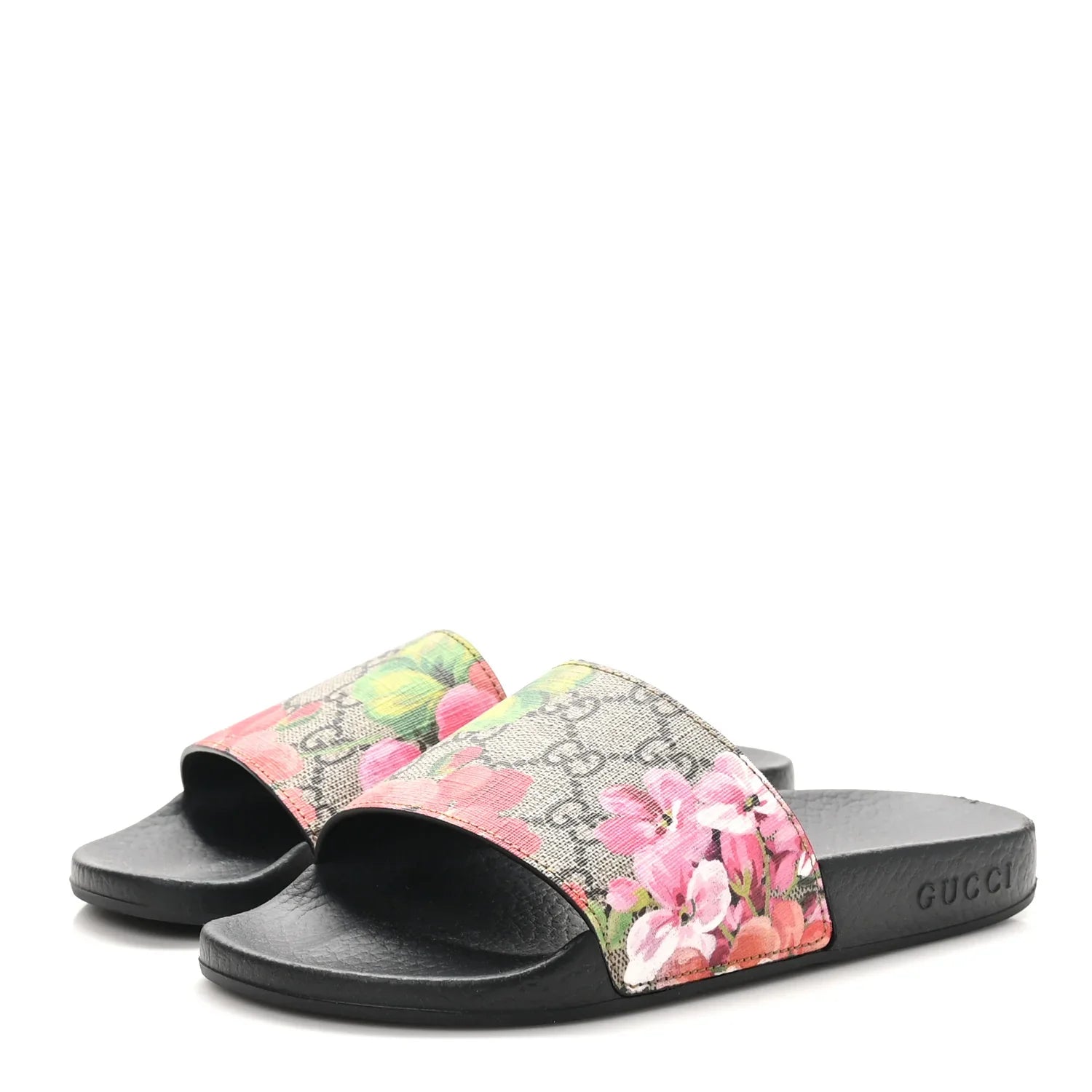 Floral Monogram Comfort Slides (Unisex)
