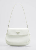 Sculpted Triangle-Accent Shoulder Bag
