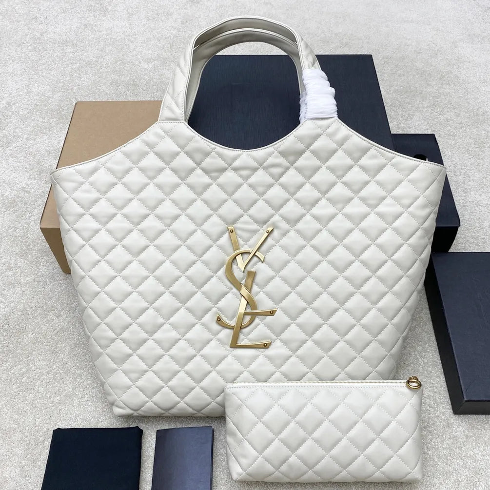 Ravienne Maxi Shopping Tote (White)