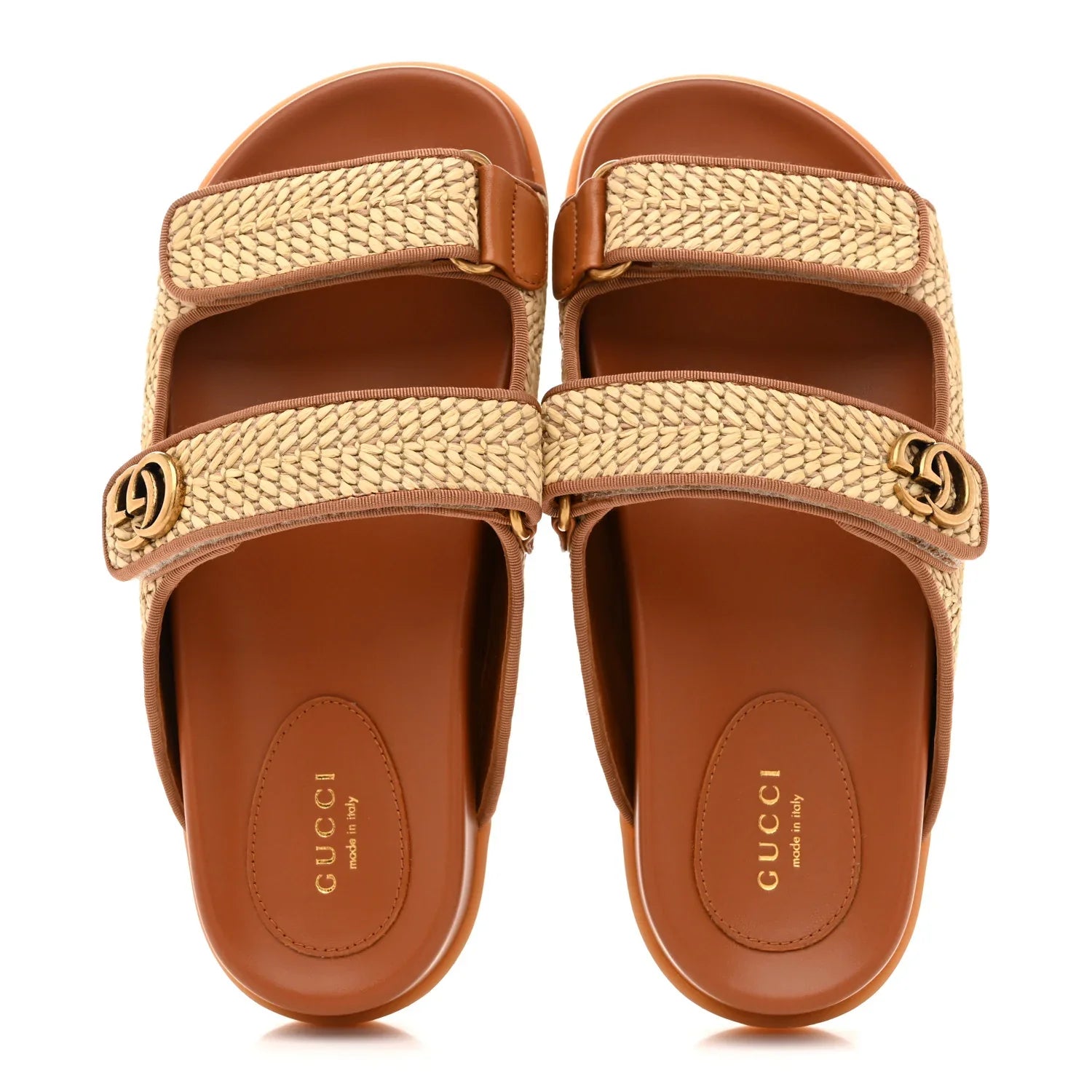 Riviera Raffia Slides (Beige)