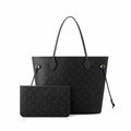 Classic Monogram Tote Set Black