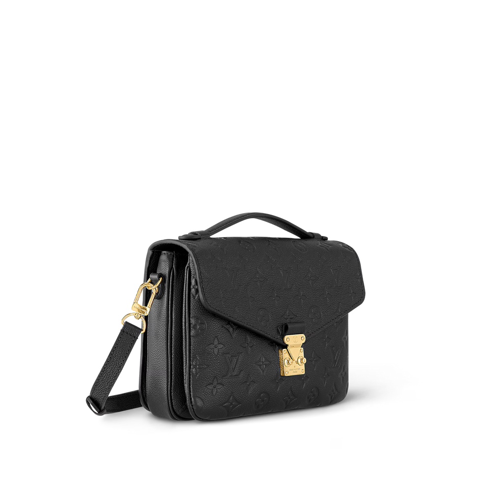 Monogram Lock Shoulder Bag (Black)