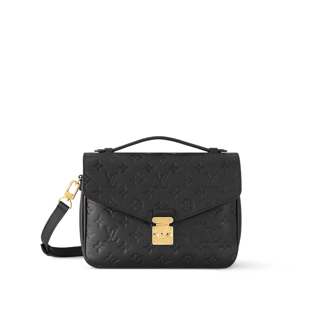 Monogram Lock Shoulder Bag (Black)