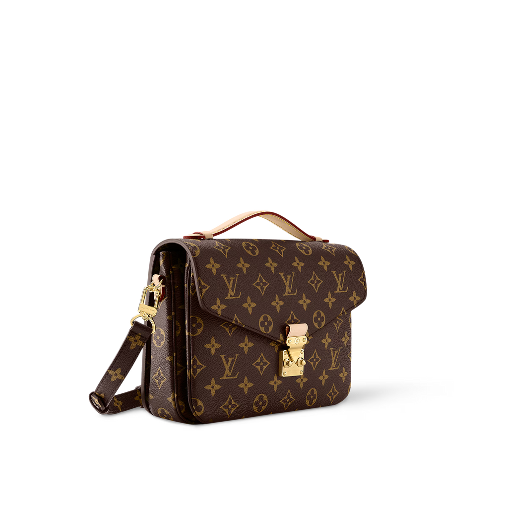 Monogram Lock Shoulder Bag (Brown)