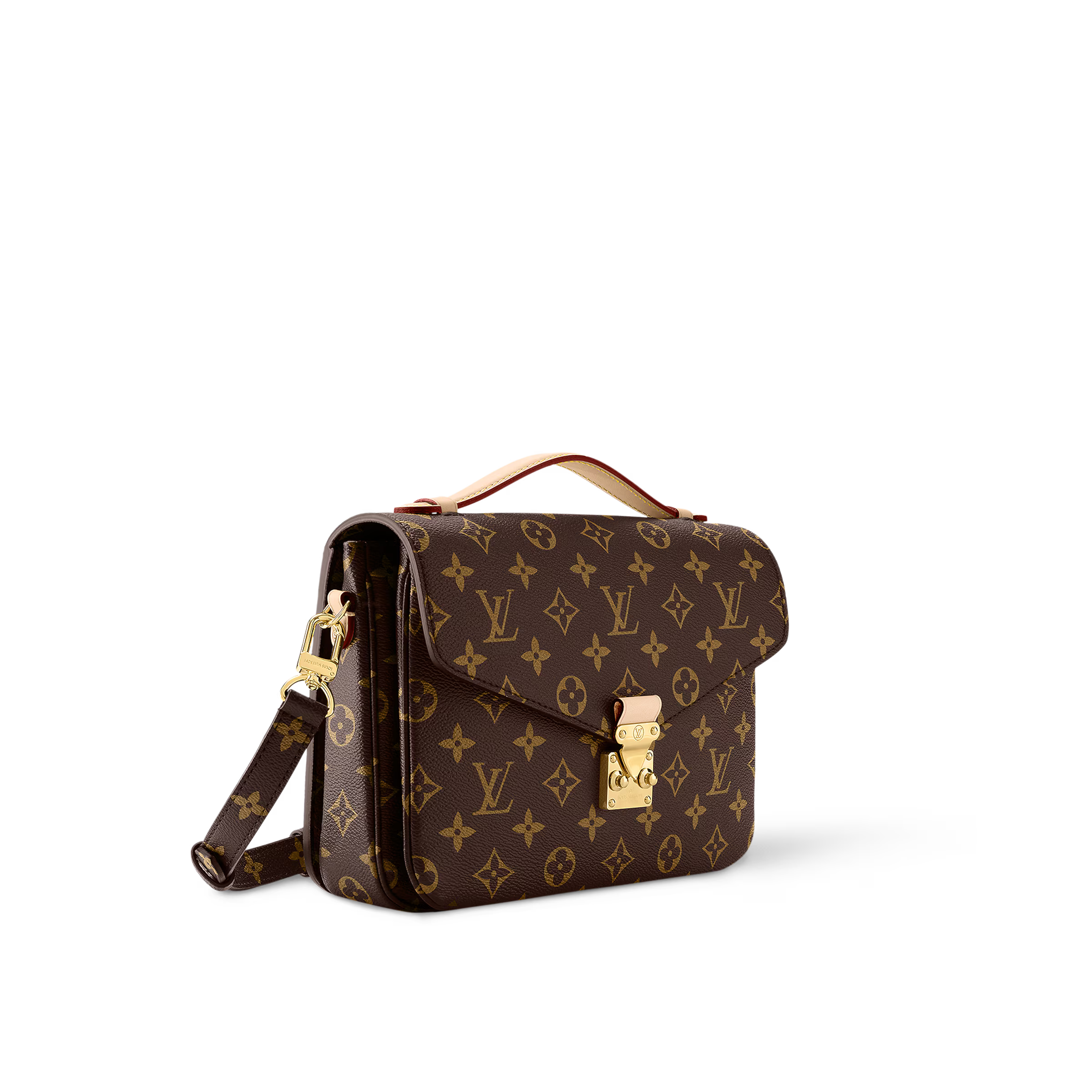 Monogram Lock Shoulder Bag (Brown)
