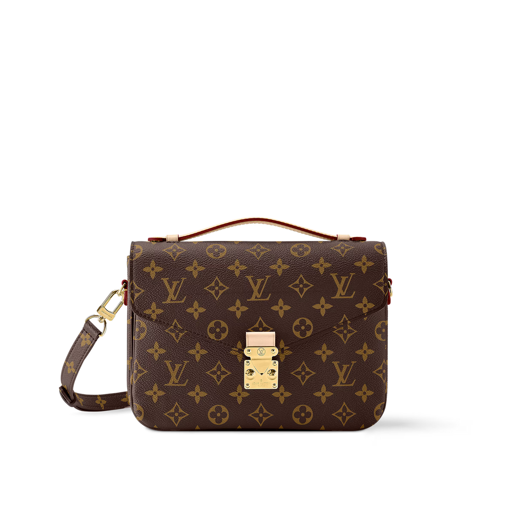 Monogram Lock Shoulder Bag (Brown)