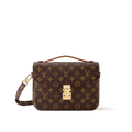 Monogram Lock Shoulder Bag (Brown)