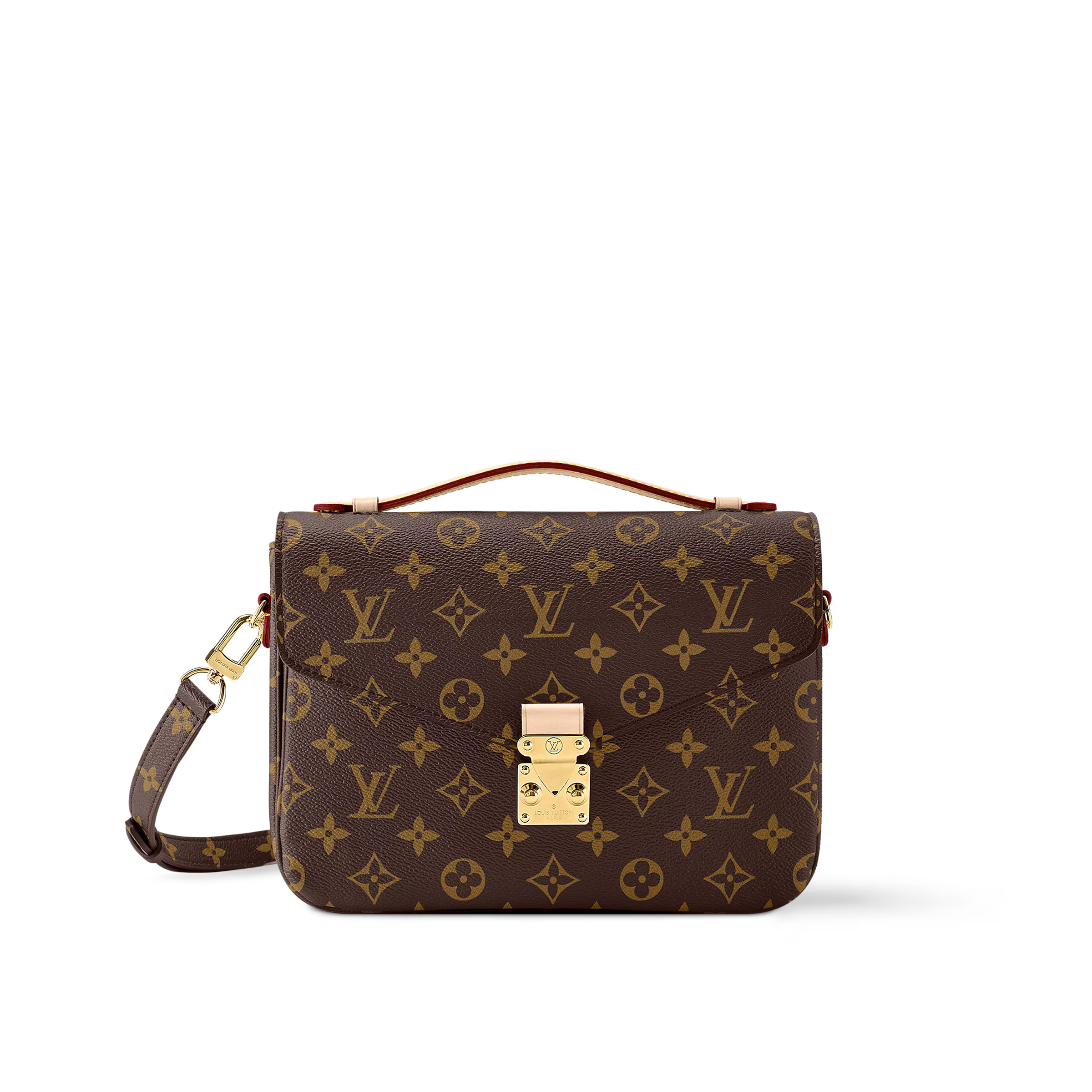 Monogram Lock Shoulder Bag (Brown)