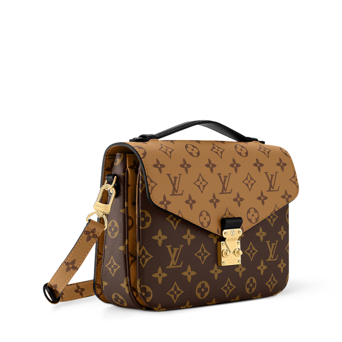 Monogram Lock Shoulder Bag (Beige)