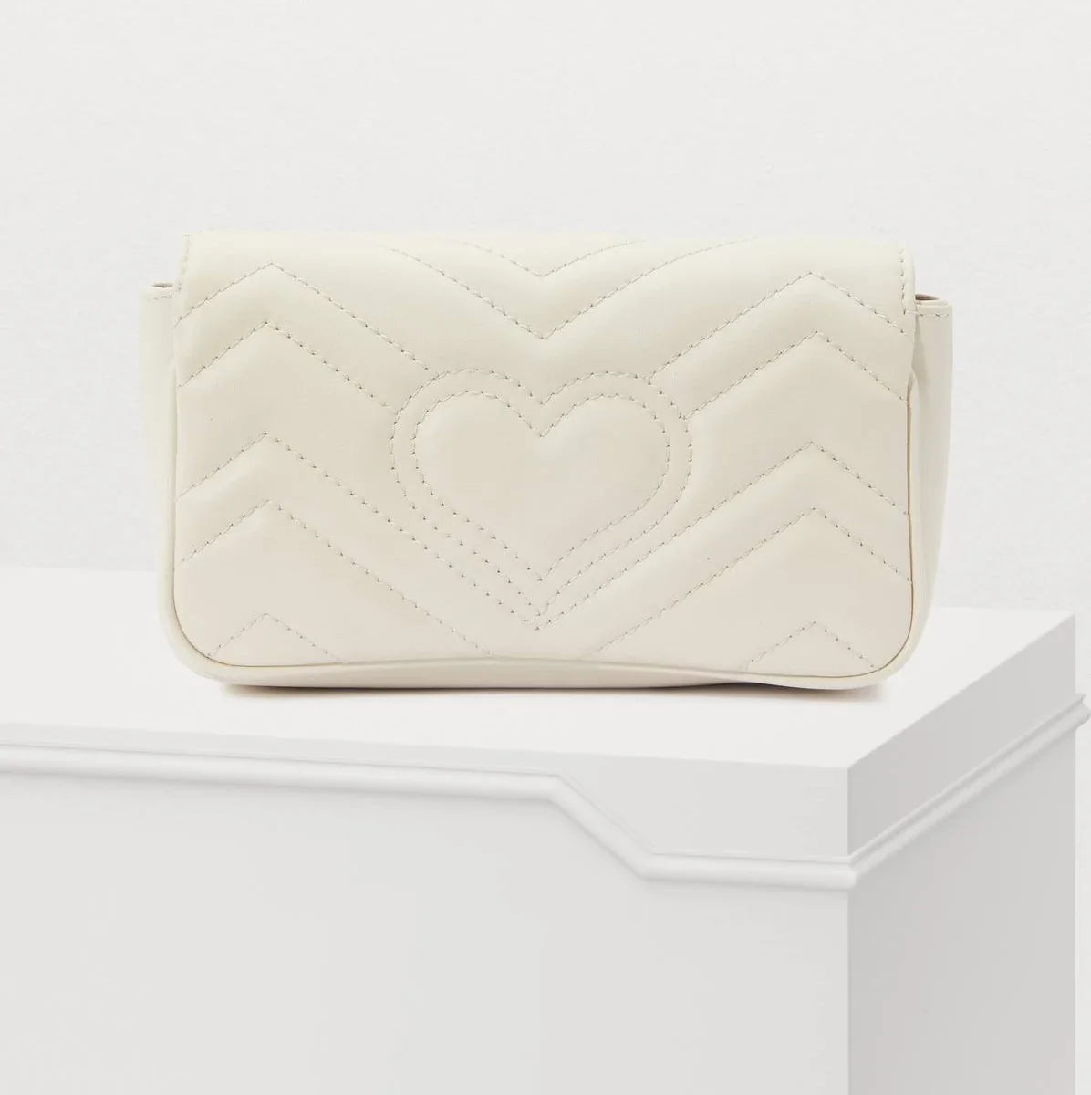 Veloura Marmont GG Mini Crossbody Bag White